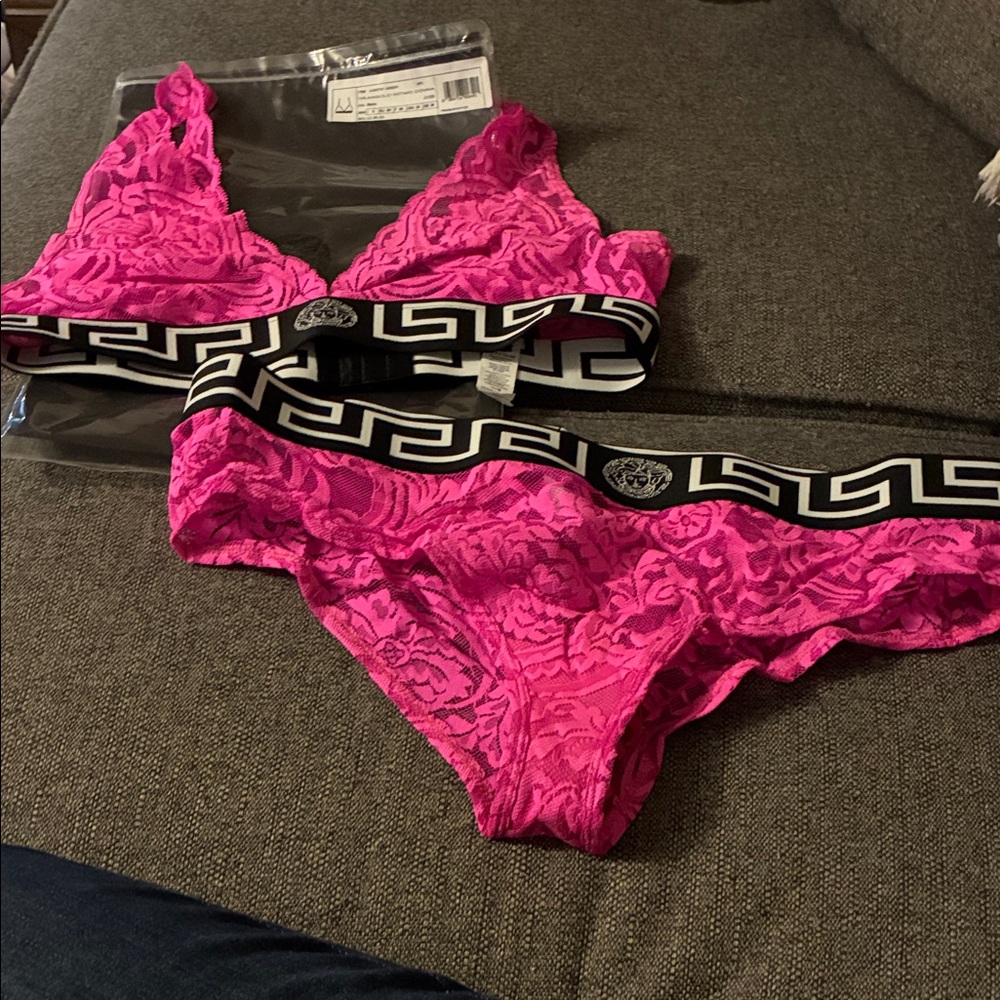 Women's Pink Lace Versace set